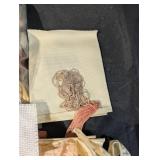 Assorted Vintage Cross-Stitch Fabrics, Lace & Embroidery Floss