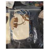 Assorted Vintage Cross-Stitch Fabrics, Lace & Embroidery Floss