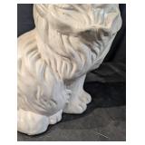 Large Ceramic Cat Statue with Fur Texture - 17-Inch Tall