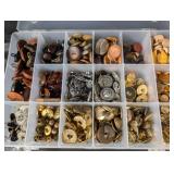 Assorted Buttons Collection - Plastic, Shell, Metal & More