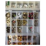 Assorted Beads & Jewelry Findings - Mixed Lot in Organizer Trays