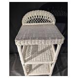 Three-Piece Wicker Nesting Chair Set - Vintage Rattan Patio Furniture