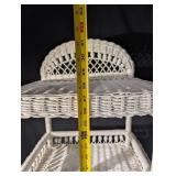 Three-Piece Wicker Nesting Chair Set - Vintage Rattan Patio Furniture