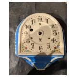 Miller 8-Day Ceramic Mantel Clocks (Pair) - Floral Border, Made in USA