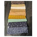 Assorted Vintage Fabric Bolts - Floral, Stripe & Motif Prints (Lot of 9)