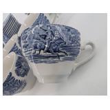 Liberty Blue Historic Colonial Scenes Teacups & Plates - Made in England
