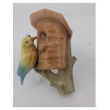 lot of 2-1930s Czechoslovakia Ceramic Bird on bird house wall pockets