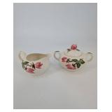 Continental China, Inc. Hand Painted Floral Sugar & Creamer Set - Vintage