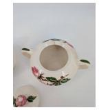 Continental China, Inc. Hand Painted Floral Sugar & Creamer Set - Vintage