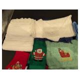 Assorted Christmas Towels Set - Bath Towels, Hand Towels & Washcloths with Festive Embroidery