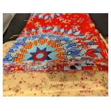 Assorted Fabric Remnants - Patchwork Floral Stripe & Check Prints (Quilting Textiles)