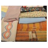 Assorted Vintage Fabrics - Floral, Stripes & Checks (Made in Czechoslovakia)