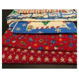 Assorted Quilt Fabrics & Textiles - Plaid, Floral, Holiday Prints & Solids