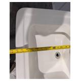 Pedestal Bathroom Sink with Chrome Dual-Handle Faucets - 32-Inch Tall