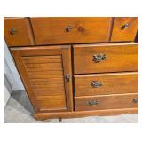 Vintage Wooden Dresser with Ornate Hardware - Multi-Drawer Chest
