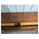 Vintage Wooden Dresser with Ornate Hardware - Multi-Drawer Chest
