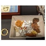Vintage Jewelry Box Lot - Brooches, Beads & Necklaces