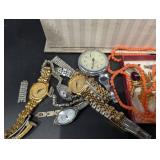 Assorted Vintage Watches & Jewelry Collection - Watches, Bracelets, Pearls