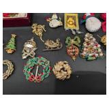 Jewelry Box - Costume Jewelry & Christmas Pins