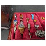 Assorted Vintage Jewelry Lot - Sterling Rings, Bracelets, Necklaces & Earrings in Velvet Boxes
