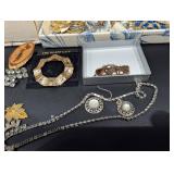 Assorted Vintage Costume Jewelry & Accessories - The Scarf Clip Included