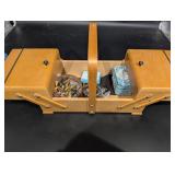 Wooden Jewelry Display Box - Assorted Costume Jewelry Mixed