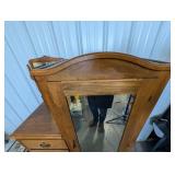 Vintage Vanity Dresser with Mirror and Chest of Drawers