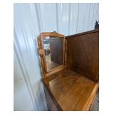 Vintage Vanity Dresser with Mirror and Chest of Drawers