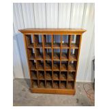 Vintage Wooden Cubby Shelf Cabinet with Multiple Compartments