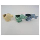 Pastel Ceramic Duck Planters (Lot of 3)