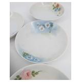 Gemsmith Floral Pattern Porcelain Dessert Plates - Assorted 6-7 Inch Designs