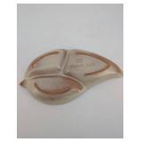 Frankoma 83 Leaf-Shaped Ceramic Dish - Mid-Century Studio Pottery