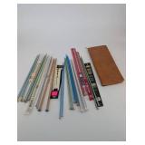 Assorted Knitting Needles Set - Clover Takumi Velvet Bamboo & Boye Metal Needles in Leather Case