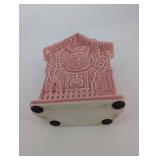 Ceramic House Clock Dial Figurine - Decorative 7 1/2 Inch Ornament