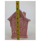 Ceramic House Clock Dial Figurine - Decorative 7 1/2 Inch Ornament