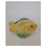 Pair of Ceramic Pig Figurines - Yellow Pig and Multicolor Pig with Pink Scarf