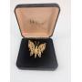 Monet Butterfly Brooch - Filigree Wing Pin in Original Case