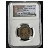 2008 South Africa 5 Rand Mandela 90th Birthday NGC MS66