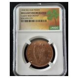 1968 Ireland Penny "Lucky Irish Penny" NGC Brilliant Uncirculated