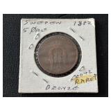 1882 Sweden 5 Ore