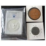 Assorted Silver Plated Replica and Tokens