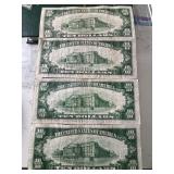 1934 Green Seal $10 Dollar Federal Reserve Notes