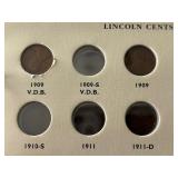 Lincoln Cents in Book