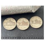 Jefferson Nickels 3 Silver War Nickels