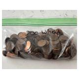 200 Wheat Cents