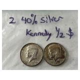 Kennedy 40% Silver Half Dollars