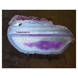 Amethyst and Agate Geode Slice(?) Approx. 11x7