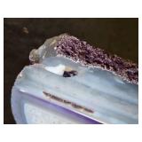 Amethyst and Agate Geode Slice(?) Approx. 11x7