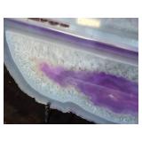Amethyst and Agate Geode Slice(?) Approx. 11x7