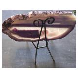 Amethyst and Agate Geode Slice(?) Approx. 11x7